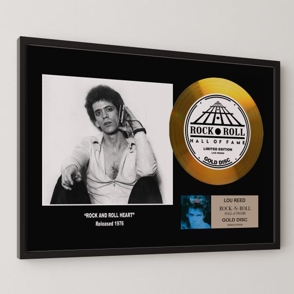 ルー・リード Lou Reed ロックン・ロール・ハート Rock And Roll Heart gold disc album 金 ゴールド ディスク 証明書付 ‐7