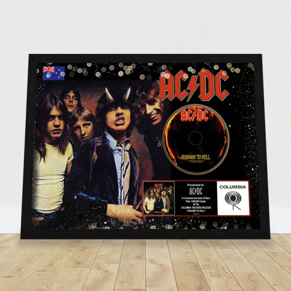 【AC/DC/エーシー・ディーシー】『地獄のハイウェイ/Highway to Hell』ディスクフレーム/証明書付き-1