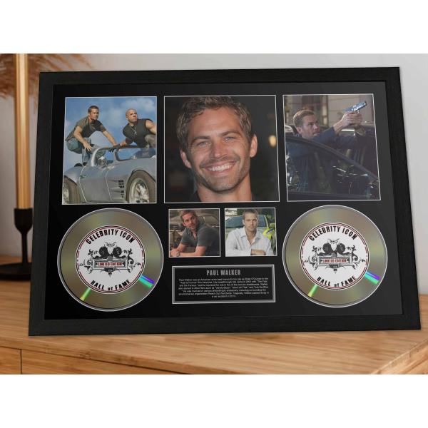 【 PaulWalker / ポール・ウォーカー 】ワイルド・スピード 映画 セレブリティー アイコン メモラビリア フレーム / 証明書付き-1
