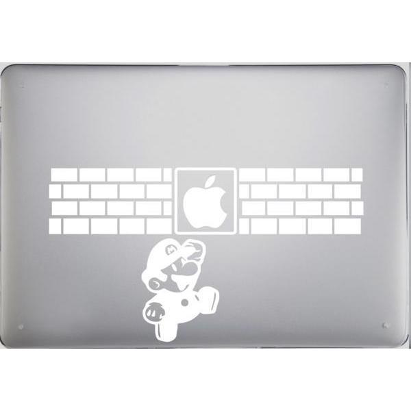 Apple MacBook マックブック ステッカー【マリオ/Mario】白