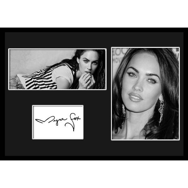 10種類!Megan Fox/ミーガン・フォックス /サインプリント&amp;証明書付きフレーム/BW/モノクロ/ディスプレイ (9-3W)
