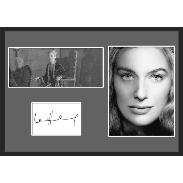 10種類!Lena Headey/リーナ・ヒーディ/レナ/女優/ドラマ/映画/サインプリント&amp;証明書付きフレーム/BW/モノクロ/ディスプレイ(10-3W）