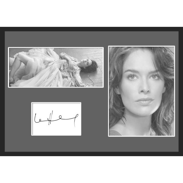 10種類!Lena Headey/リーナ・ヒーディ/レナ/女優/ドラマ/映画/サインプリント&amp;証明書付きフレーム/BW/モノクロ/ディスプレイ(8-3W）