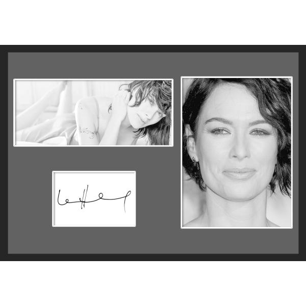10種類!Lena Headey/リーナ・ヒーディ/レナ/女優/ドラマ/映画/サインプリント&amp;証明書付きフレーム/BW/モノクロ/ディスプレイ(7-3W）