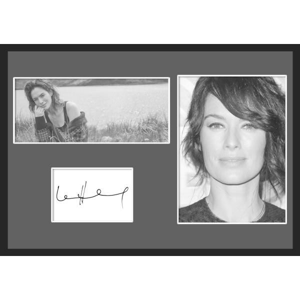 10種類!Lena Headey/リーナ・ヒーディ/レナ/女優/ドラマ/映画/サインプリント&amp;証明書付きフレーム/BW/モノクロ/ディスプレイ(9-3W）