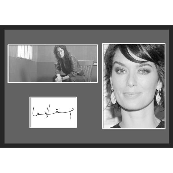 10種類!Lena Headey/リーナ・ヒーディ/レナ/女優/ドラマ/映画/サインプリント&amp;証明書付きフレーム/BW/モノクロ/ディスプレイ(6-3W）