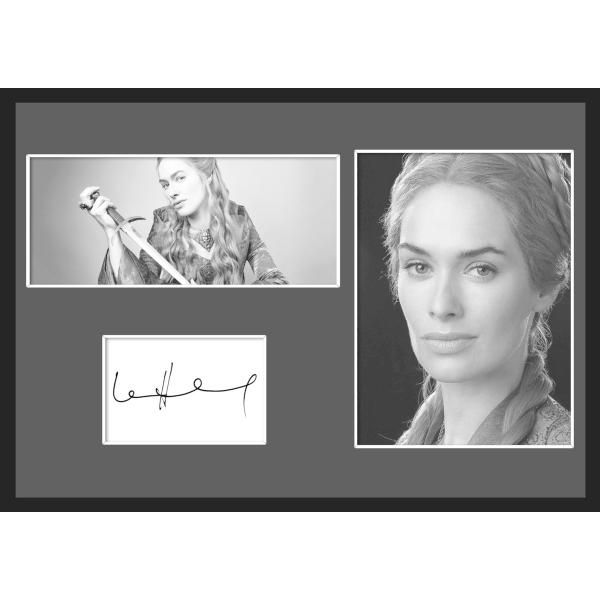 10種類!Lena Headey/リーナ・ヒーディ/レナ/女優/ドラマ/映画/サインプリント&amp;証明書付きフレーム/BW/モノクロ/ディスプレイ(4-3W）