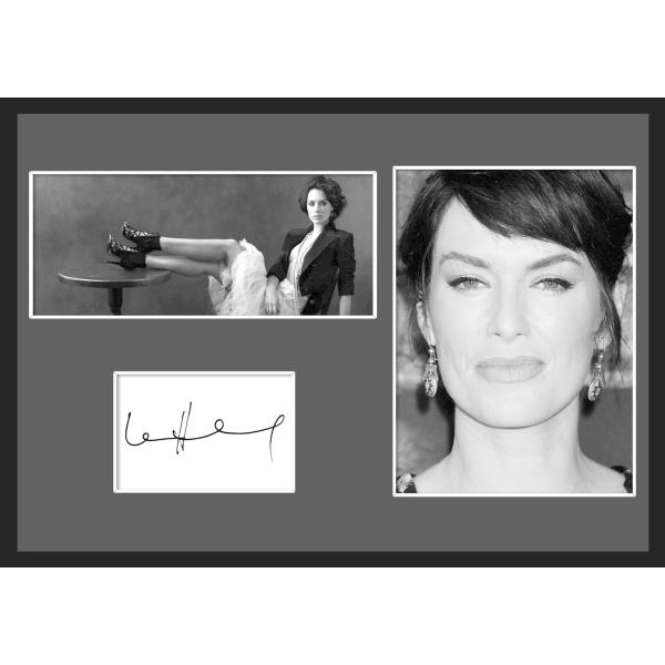 10種類!Lena Headey/リーナ・ヒーディ/レナ/女優/ドラマ/映画/サインプリント&amp;証明書付きフレーム/BW/モノクロ/ディスプレイ(5-3W）
