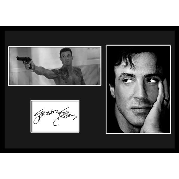 10種類!Sylvester Stallone/シルヴェスター・スタローン/サインプリント&amp;証明書付きフレーム/BW/モノクロ/ディスプレイ (8-3W)