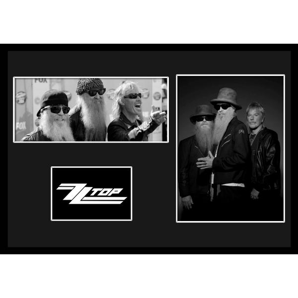 10種類!ZZ Top/ZZトップ/ジー・ジー・トップ/ROCK/ロックバンドグループ/証明書付きフレーム/BW/モノクロ/ディスプレイ (6-3W)