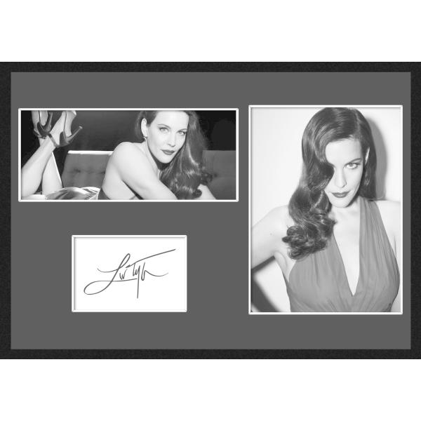5種類!Liv Tyler/リヴ・タイラー/女優/映画/サインプリント&amp;証明書付きフレーム/BW/モノクロ/ディスプレイ(3-3W)