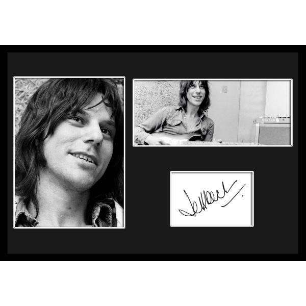 Jeff Beck/ジェフ・ベック/ギタリスト/サインプリント&amp;証明書付きフレーム/BW/モノクロ/ディスプレイ (1-3W)