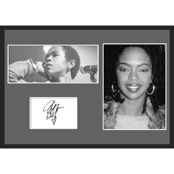 10種類!Lauryn Hill/ローリン・ヒル/サインプリント&amp;証明書付きフレーム/BW/モノクロ/ディスプレイ (4-3W)