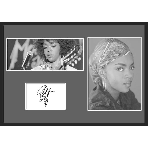 10種類!Lauryn Hill/ローリン・ヒル/サインプリント&amp;証明書付きフレーム/BW/モノクロ/ディスプレイ (5-3W)