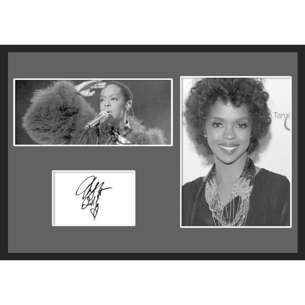 10種類!Lauryn Hill/ローリン・ヒル/サインプリント&amp;証明書付きフレーム/BW/モノクロ/ディスプレイ (6-3W)