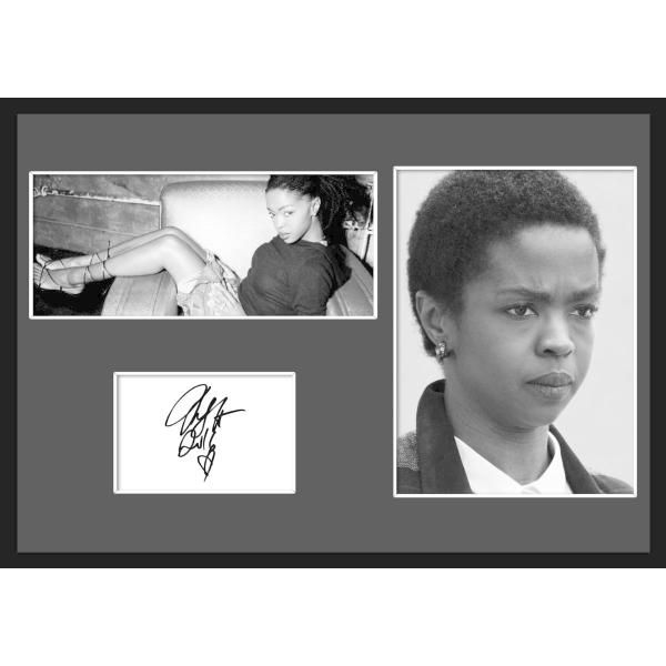 10種類!Lauryn Hill/ローリン・ヒル/サインプリント&amp;証明書付きフレーム/BW/モノクロ/ディスプレイ (8-3W)