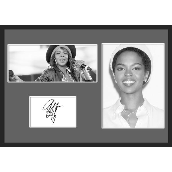 10種類!Lauryn Hill/ローリン・ヒル/サインプリント&amp;証明書付きフレーム/BW/モノクロ/ディスプレイ (10-3W)
