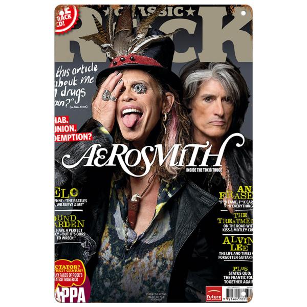 ブリキ看板【Aerosmith/エアロスミス】ロックバンド/音楽/ポスター/マガジン風/雑誌/インテリア/サビ風-5