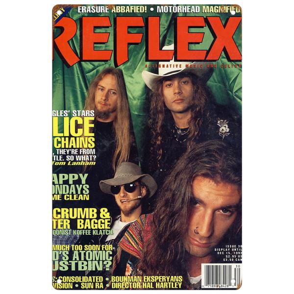 ブリキ看板【Alice in Chains/アリス・イン・チェインズ】ロックバンド/音楽/ポスター/マガジン風/雑誌/インテリア/サビ風-4