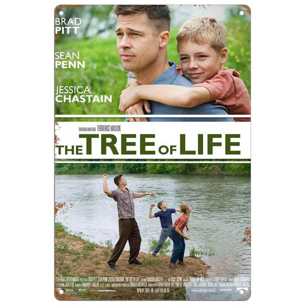 映画ポスター【ブラッド・ピット/Brad Pitt】ツリー・オブ・ライフ/The Tree of Life/ブリキ看板/サビ風-4