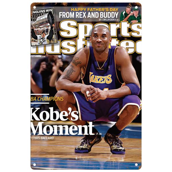 ブリキ看板【Kobe Bryant/コービー・ブライアント】バスケ/NBA/ポスター/マガジン風/雑誌/インテリア/サビ風-7