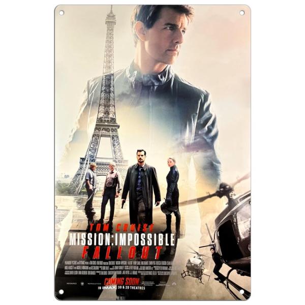 雑貨【Mission: Impossible  ミッション: インポッシブル】人気映画シリーズ メタルプレート ブリキ看板 サビ風なし -7