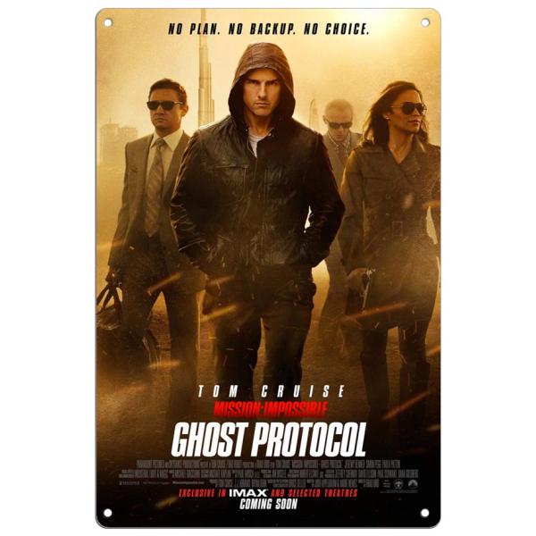 【激レア】映画ミッション・インポッシブル　非売品アンティーク風　ブリキプレート 激レア】映画ミッション・インポッシブル 非売品アンティーク風