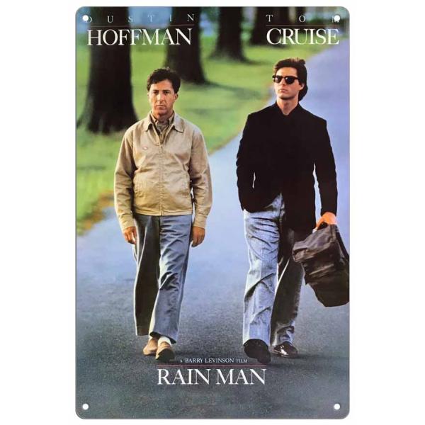 映画【トム・クルーズ/Tom Cruise】レインマン / Rain Man メタルプレート ブリキ看板 サビ風なし -17