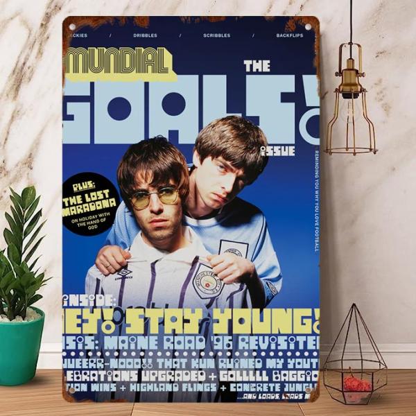 ブリキ看板【 オアシス / Oasis 】ロック/Rock/バンド/音楽/ポスター