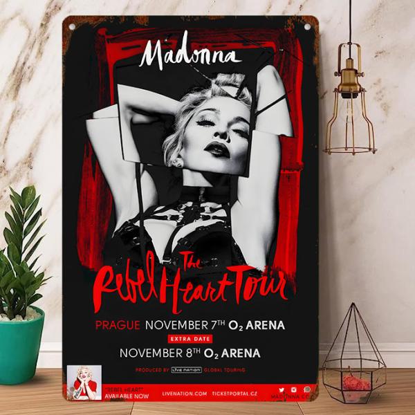 Rock Poster / ロックポスター【 マドンナ / Madonna 】メタル ポスター/ブリキ看板/ヴィンテージ/メタルプレート-4
