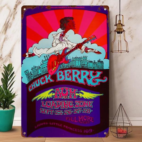 Rock Poster / ロックポスター【 チャック・ベリー/Chuck Berry 】メタル ポスター / ブリキ看板 /ヴィンテージ/メタルプレート-1