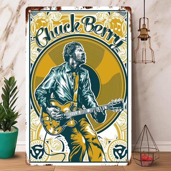 Rock Poster / ロックポスター【 チャック・ベリー/Chuck Berry 】メタル ポスター / ブリキ看板 /ヴィンテージ/メタルプレート-2