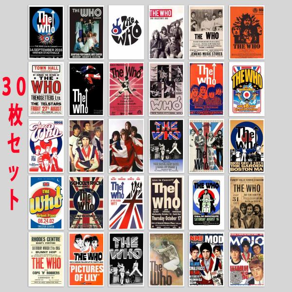 ザ・フー The Who ステッカー 30個セット シール ミニポスター ロック バンド　-1