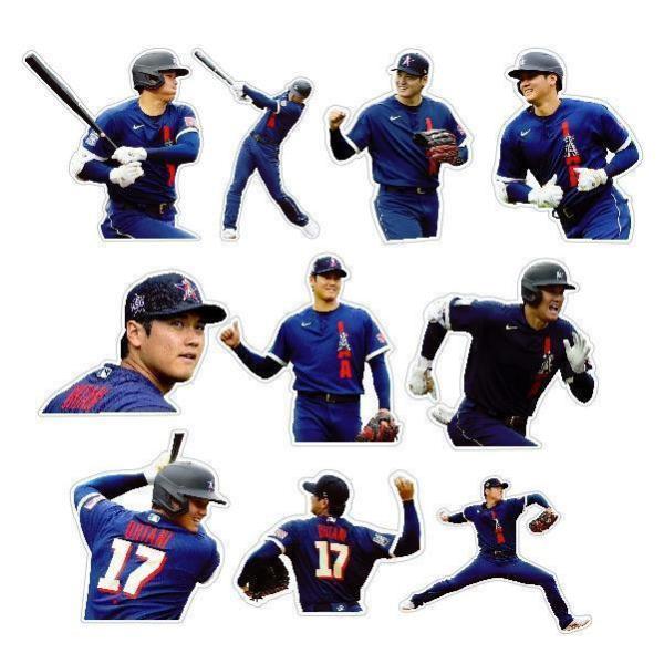 大谷翔平 ロサンゼルス・エンゼルス ホログラフィックステッカー MLB 10枚 ステッカー ロサンゼルス・エンゼルス【 大谷翔平 】プロ
