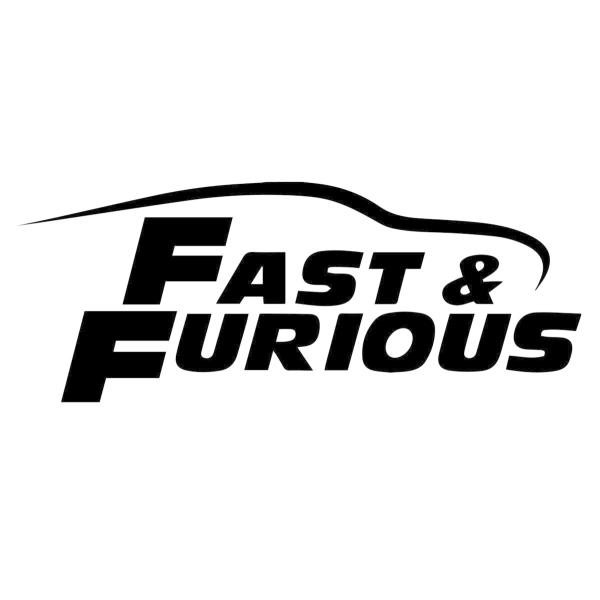 人気!ワイルド・スピード ステッカー!Fast＆Furious車用シール-２-黒/black/ブラック