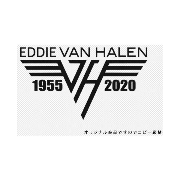 全18色!大人気!ロックバンドステッカー!Edward Van Halen/エドワード・ヴァン・ヘイレン/エディ/ギター/ギタリスト/デカール/シール-1-黒