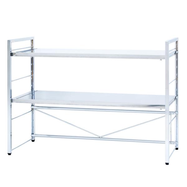 耐荷重20kgの耐久性とスタイリッシュなデザインを両立した、頑丈キッチンラックにワイドタイプの2段が誕生しました。耐熱・耐久性と高級感に優れるステンレス棚板。錆にも強く、お手入れしやすいのも高ポイント。トースターや電子レンジ、オーブンレンジ...