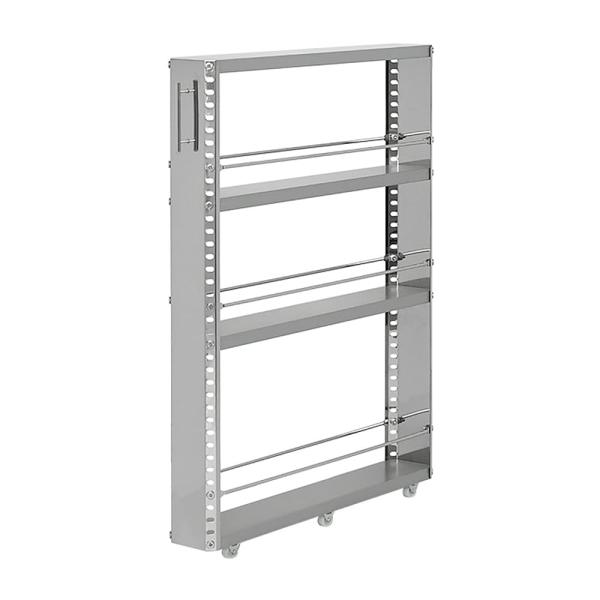 足立製作所 ステンレス すき間収納 幅10 ロータイプ | 2373 日本製