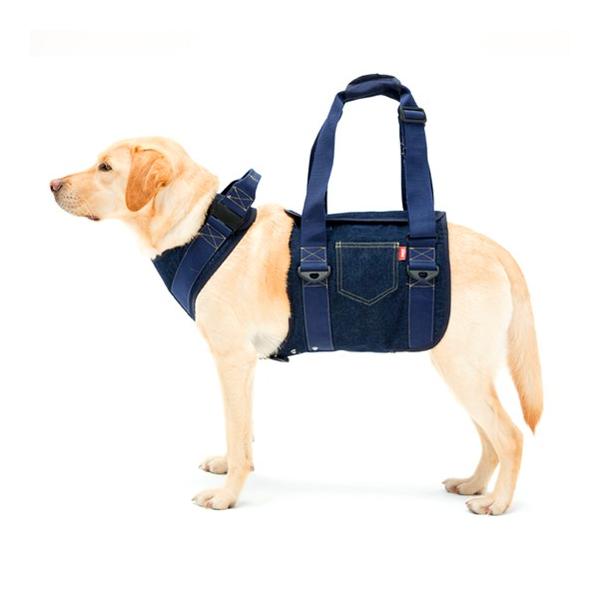 歩行補助ハーネス 大型犬用 デニム 紺 赤 白 全5サイズ Ss