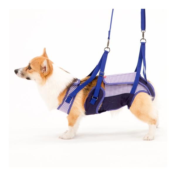 歩行補助ハーネス コーギー用 ギンガム 全2サイズ Cm Cl 犬 ハーネス 保証 おでかけ 介護 コーギー ペット 散歩