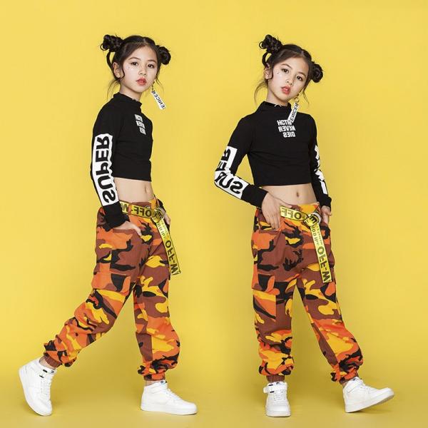 Hiphop キッズダンス衣装 迷彩 ヒップホップ 迷彩パンツ セットアップ 女の子 ダンス衣装 ガールズ 長袖 トップス チアガール ジャズダンス 体操服 18xh80 Buyee 日本代购平台 产品购物网站大全 Buyee一站式代购 Bot Online