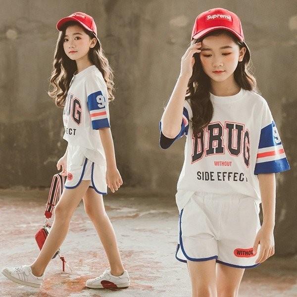 ジャージ キッズ 子供ジャージ ジュニア 上下セット 子供服 セットアップ 女の子 韓国子供服 半袖 Tシャツ ショートパンツ 可愛い おしゃれ 通学着 通園着 et55 コーティーヤ 通販 Yahoo ショッピング