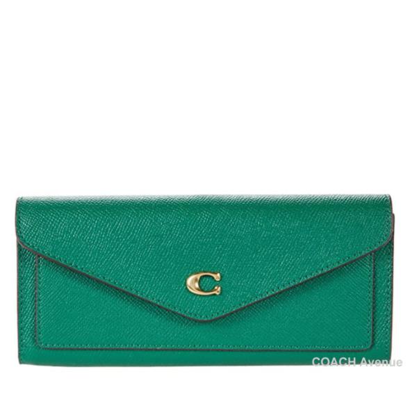 期間限定セール コーチ COACH C2326 ウィン ソフト ウォレット グリーン 緑 長財布 送料無料
