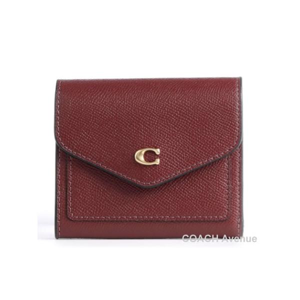 美品 コーチ ウィン WYN スモール ウォレット 折り財布 ミニ財布 ボルドー COACH（コーチ） 残り一点 COACH C2328 ウィン スモール ウォレット
