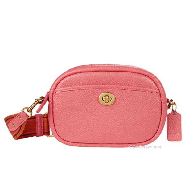なくなり次第終了セール コーチ COACH C4813 レザー カメラ バッグ ウォーターメロン ピンク 正規店商品 送料無料