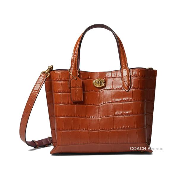 美品　COACH　2WAYトートバッグ　本革　オレンジ　ブラウン　タグ付未使用品 コーチ COACH バック （オレンジ） -waja bazar - 海外ファッション