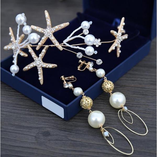 結婚式ヘアアクセサリー ゴールド 花嫁ヘッドドレス ウェディング ビジュー イヤリング パール ゴールド 花 アクセサリー 髪飾り 0928e Cobalt Shop 通販 Yahoo ショッピング