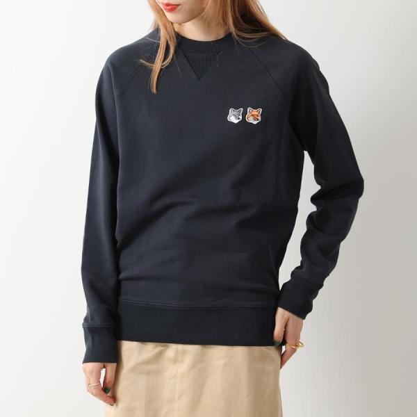 メゾンキツネ ダブルフォックスヘッド パッチクラシック スウェットシャツ XS MAISON KITSUNE メゾンキツネ (MAISON KITSUNE) ダブル