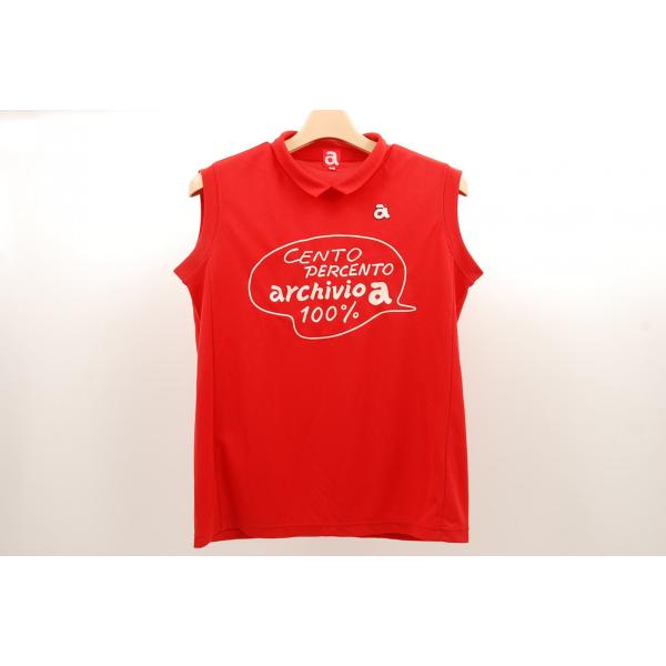 coco 中古【SALE】 アルチビオ archivio レディース ノースリーブ 38(M) 赤 レッド ハイネックシャツ ネコパケ発送可 65886