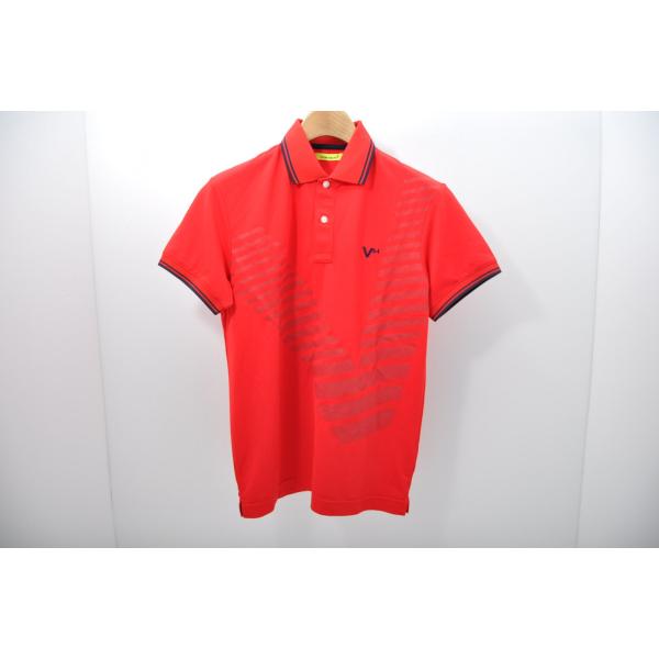 中古【値下げ】 ビバハート VIVA HEART メンズ 半袖ポロシャツ 48(M) 赤 レッド シンプル レターパックプラス発送可 75187
